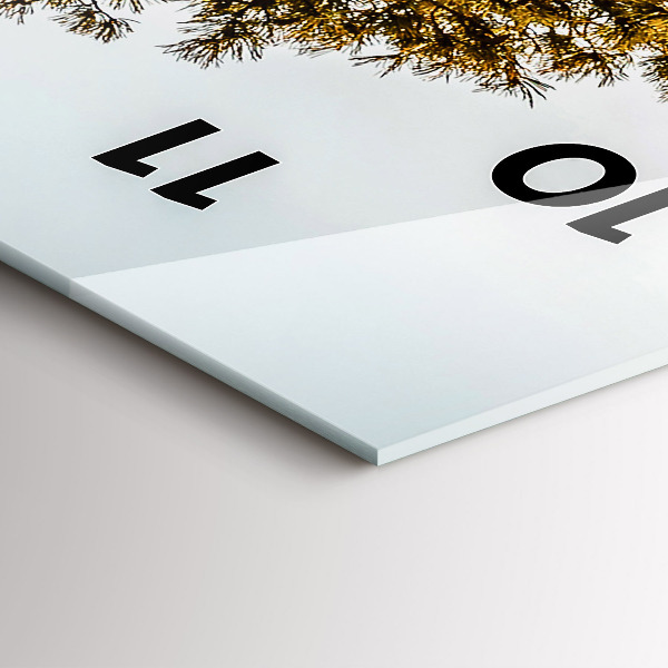 Zegar szklany pionowy Drzewo w górach