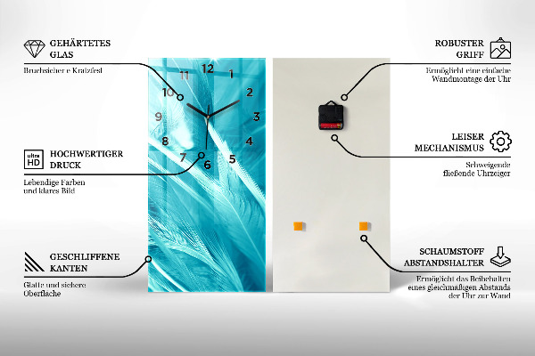 Zegar szklany pionowy Drzewo w górach