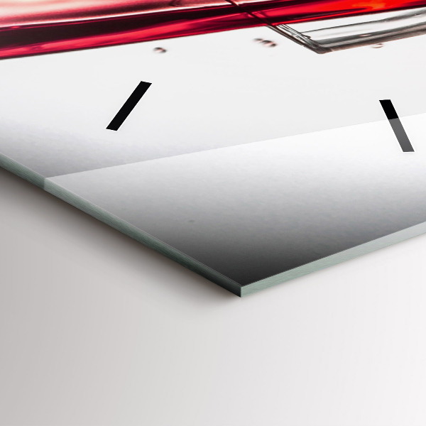 Zegar szklany pionowy Lampka wina