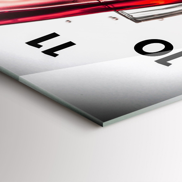 Zegar szklany pionowy Lampka wina