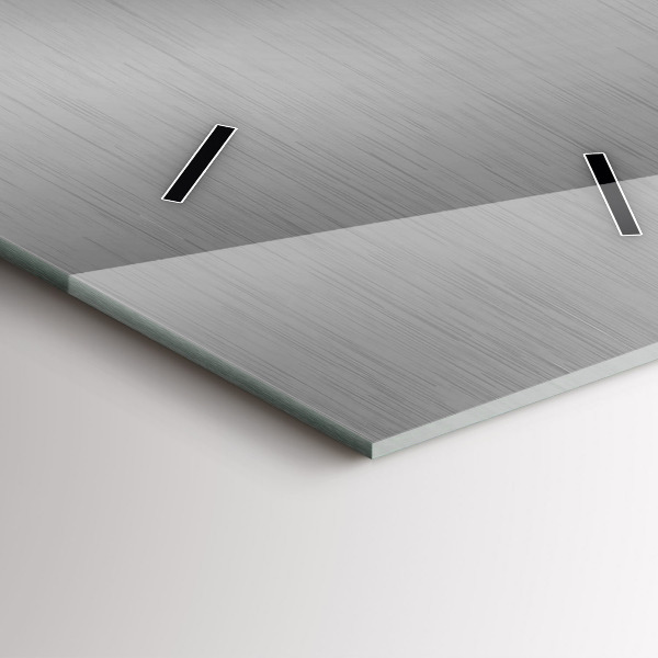 Zegar szklany pionowy Szara abstrakcja metalu