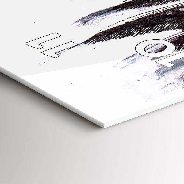 Zegar szklany pionowy Malowane ptaki