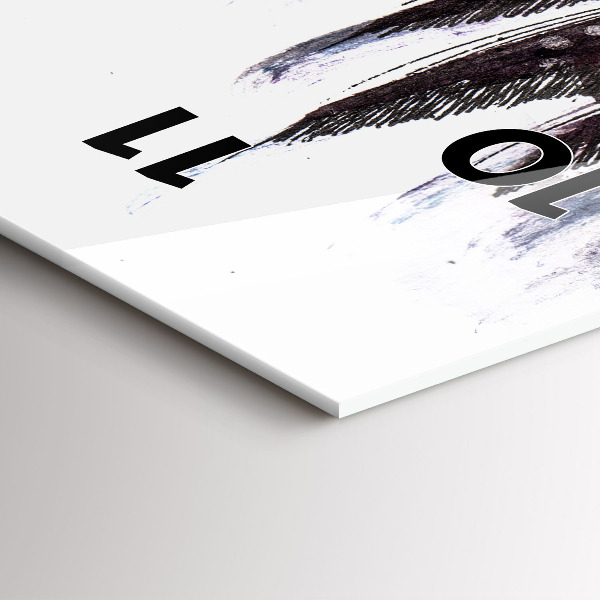 Zegar szklany pionowy Malowane ptaki