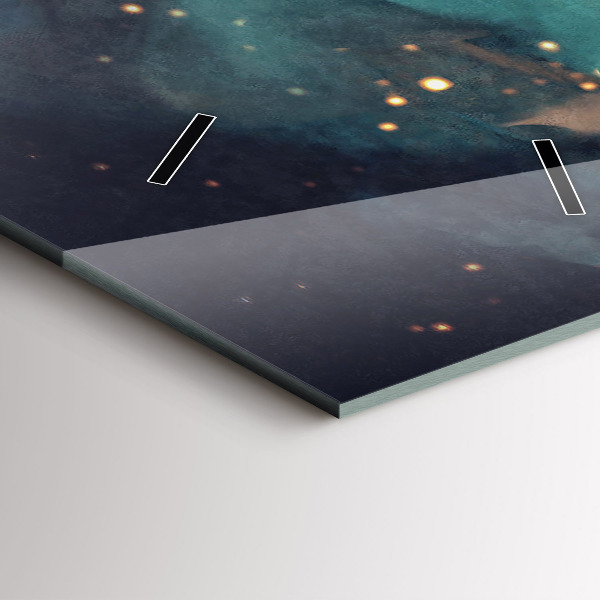 Zegar szklany pionowy Abstrakcyjny obraz