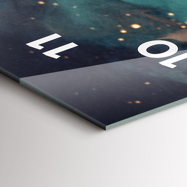 Zegar szklany pionowy Abstrakcyjny obraz