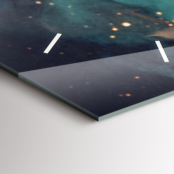 Zegar szklany pionowy Abstrakcyjny obraz