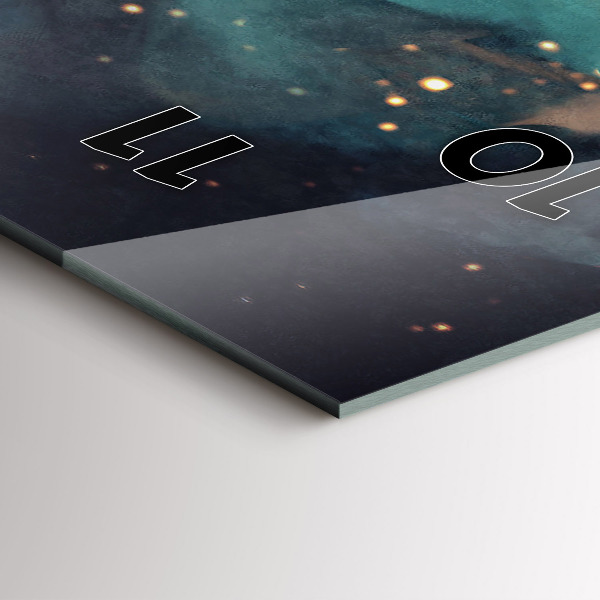 Zegar szklany pionowy Abstrakcyjny obraz