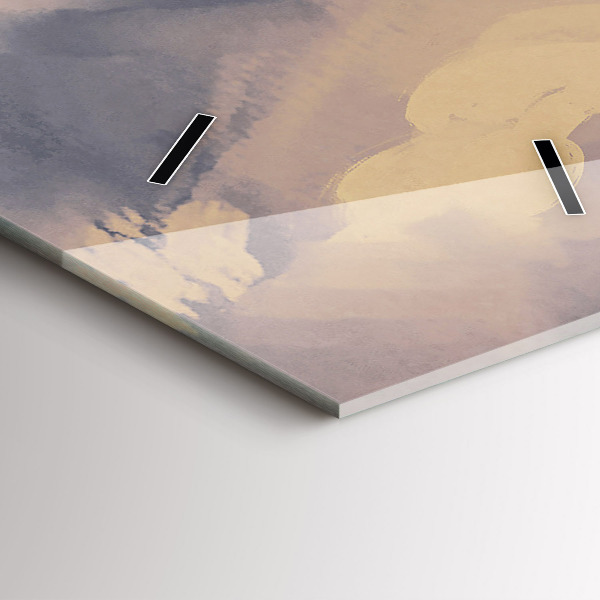 Zegar szklany pionowy Papierowe statki