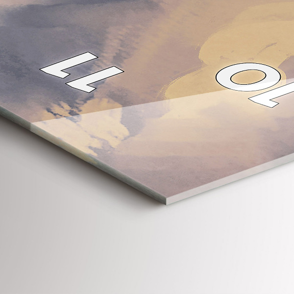 Zegar szklany pionowy Papierowe statki