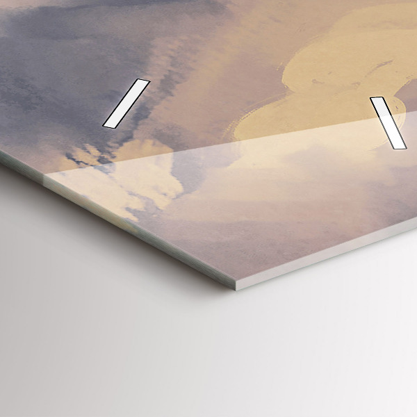 Zegar szklany pionowy Papierowe statki