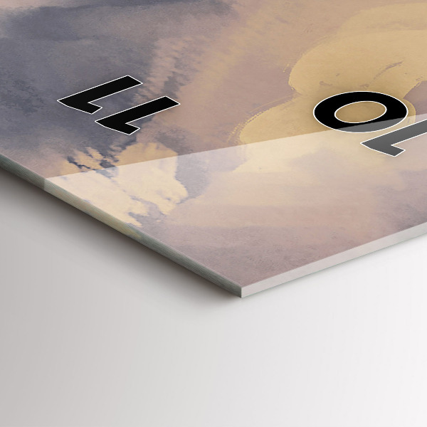 Zegar szklany pionowy Papierowe statki