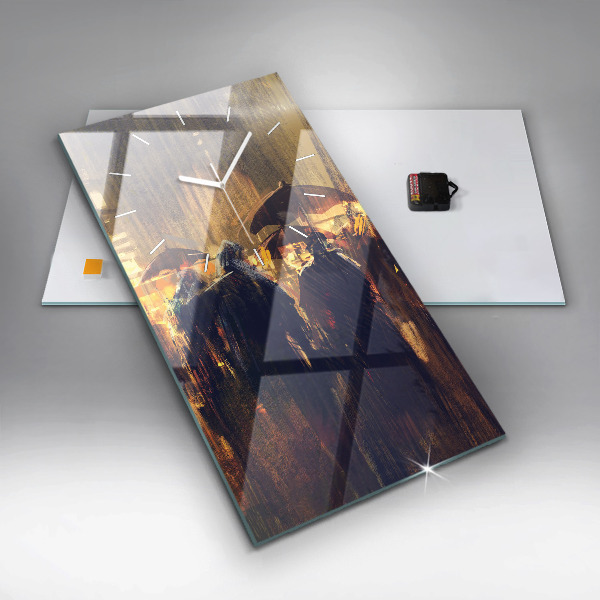 Zegar szklany pionowy Impresjonizm w sztuce Rynek