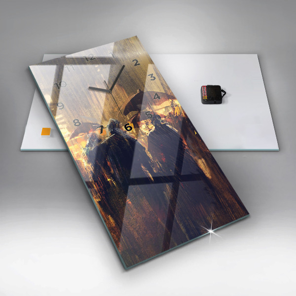 Zegar szklany pionowy Impresjonizm w sztuce Rynek