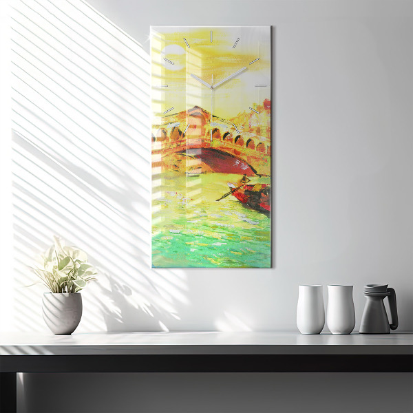 Zegar szklany pionowy Wenecja Most Rialto