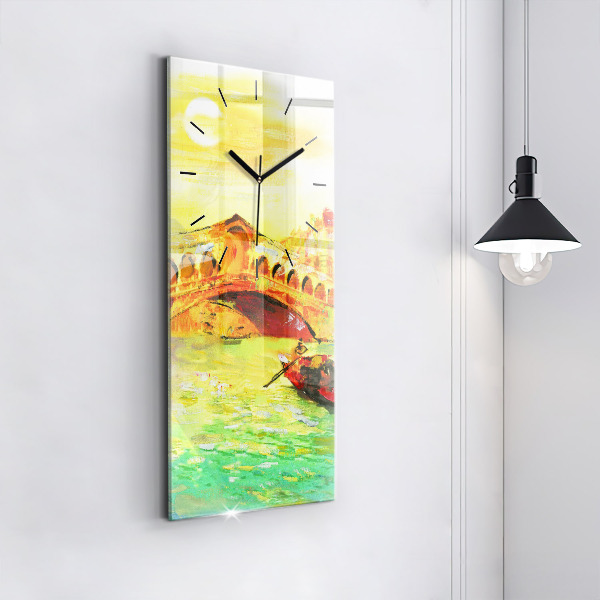 Zegar szklany pionowy Wenecja Most Rialto
