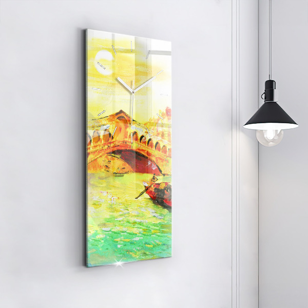 Zegar szklany pionowy Wenecja Most Rialto