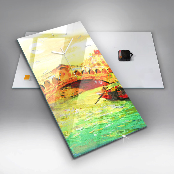 Zegar szklany pionowy Wenecja Most Rialto