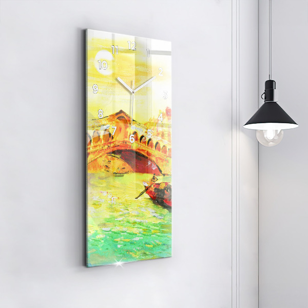 Zegar szklany pionowy Wenecja Most Rialto
