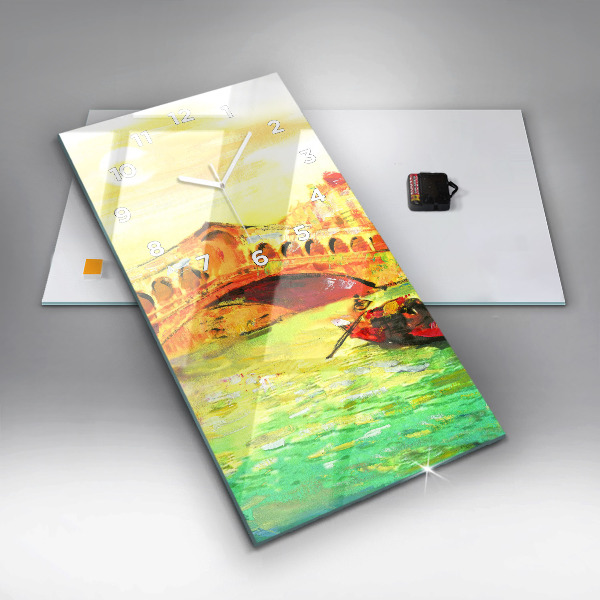 Zegar szklany pionowy Wenecja Most Rialto