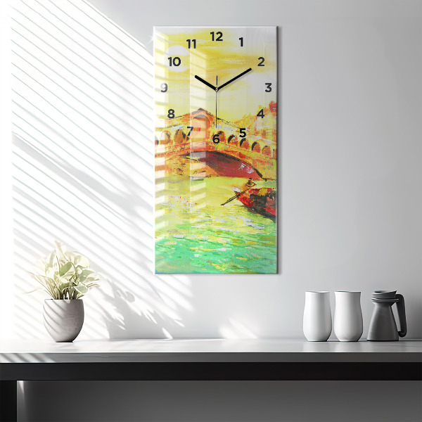 Zegar szklany pionowy Wenecja Most Rialto