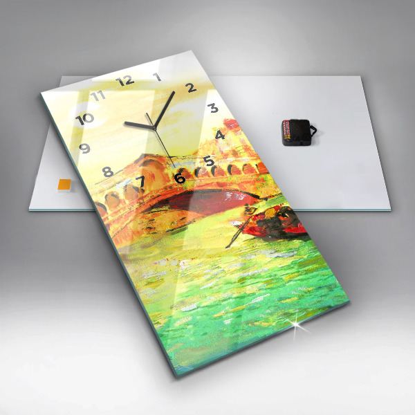 Zegar szklany pionowy Wenecja Most Rialto