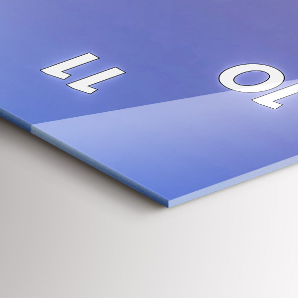 Zegar szklany pionowy Widok na Barcelonie