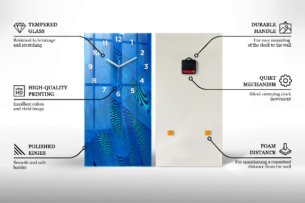 Zegar szklany pionowy Widok na Barcelonie