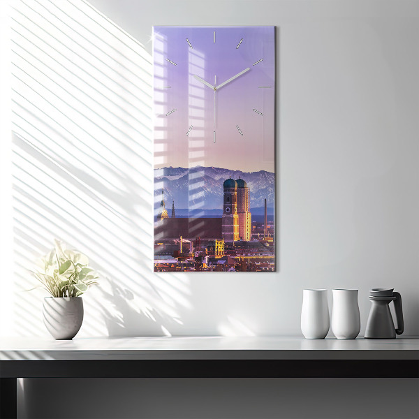 Zegar szklany pionowy Niemieckie Alpy Monachium