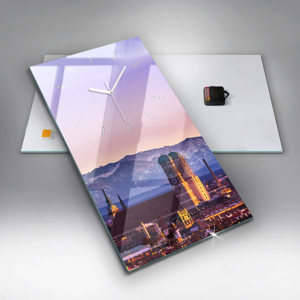 Zegar szklany pionowy Niemieckie Alpy Monachium