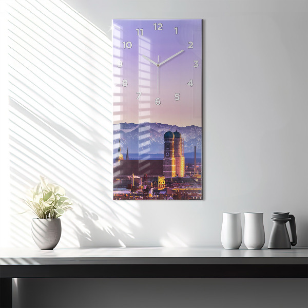 Zegar szklany pionowy Niemieckie Alpy Monachium