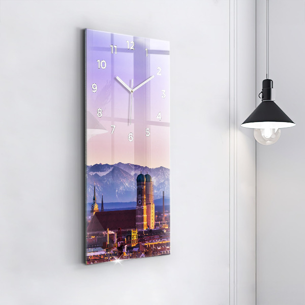 Zegar szklany pionowy Niemieckie Alpy Monachium