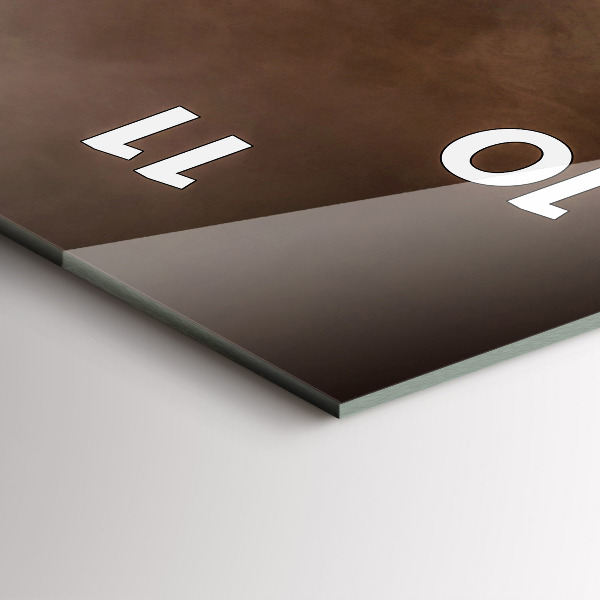 Zegar szklany pionowy Ziarna kawy