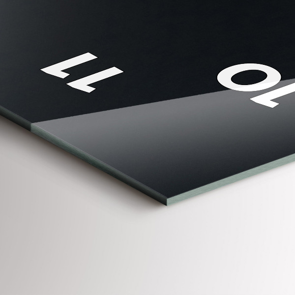 Zegar szklany pionowy Ziarna kawy