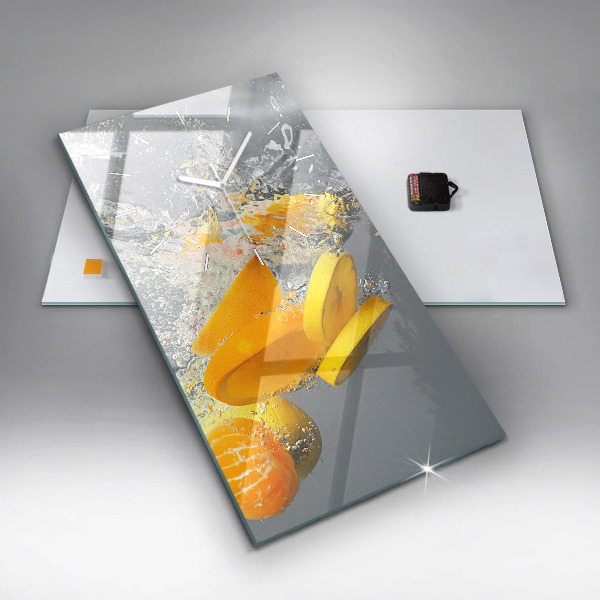 Zegar ścienny pionowy Cytrusy w wodzie