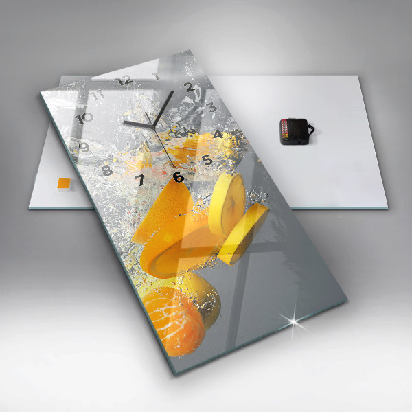 Zegar ścienny pionowy Cytrusy w wodzie