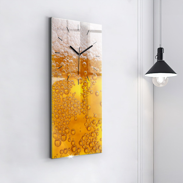 Zegar ścienny pionowy Piwo z pianką