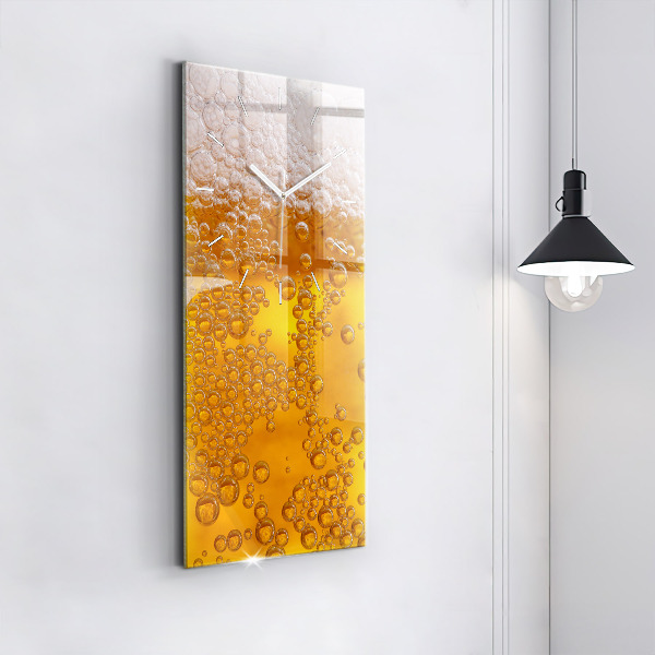 Zegar ścienny pionowy Piwo z pianką