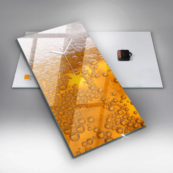 Zegar ścienny pionowy Piwo z pianką