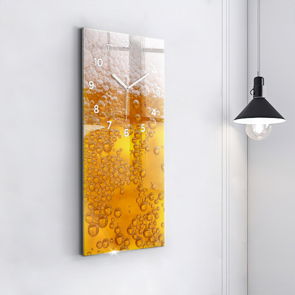 Zegar ścienny pionowy Piwo z pianką