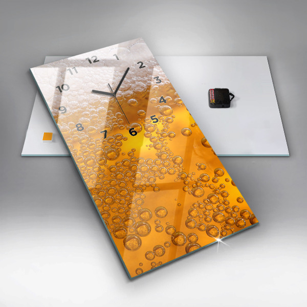 Zegar ścienny pionowy Piwo z pianką