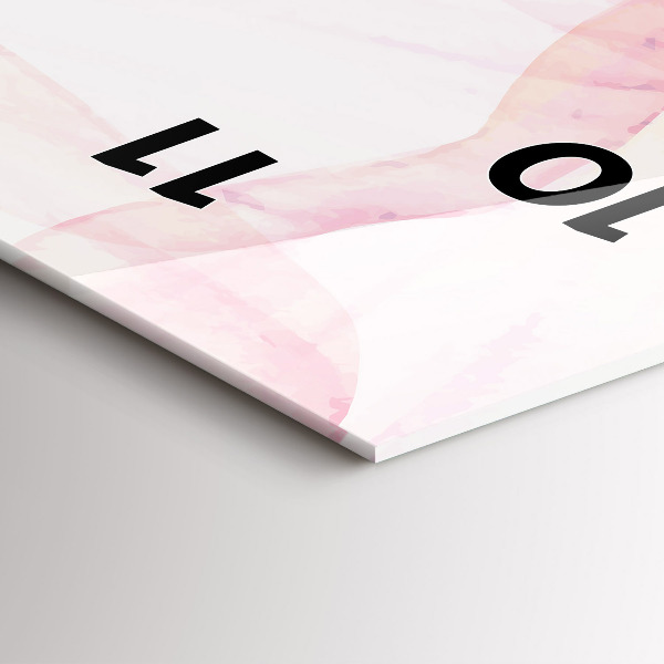 Zegar szklany pionowy Akwarelowe płatki