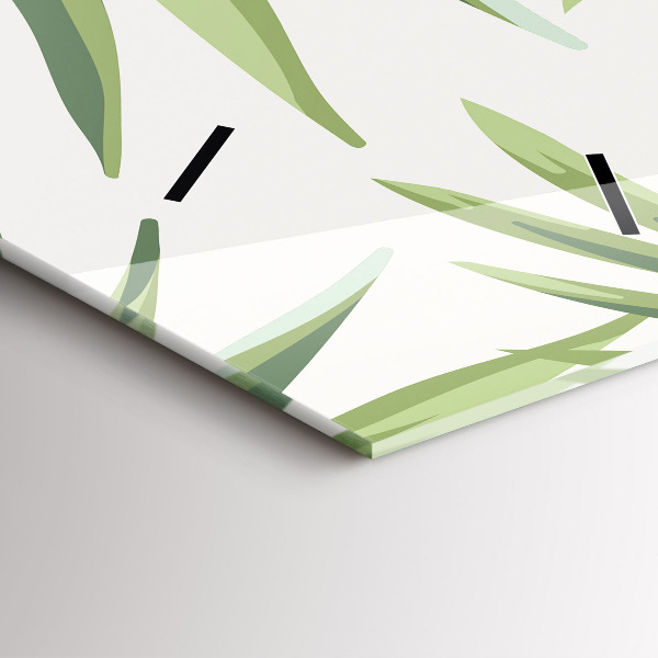 Zegar ścienny pionowy Tropikalny wzór