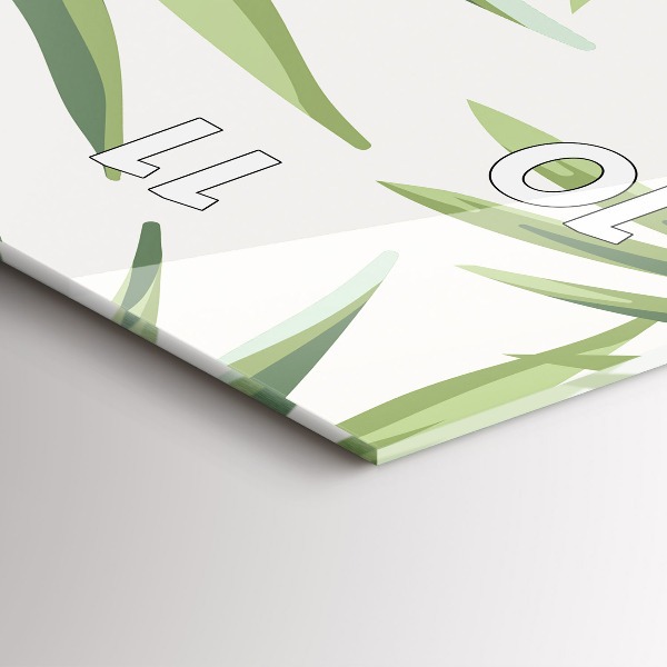 Zegar ścienny pionowy Tropikalny wzór