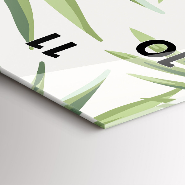 Zegar ścienny pionowy Tropikalny wzór