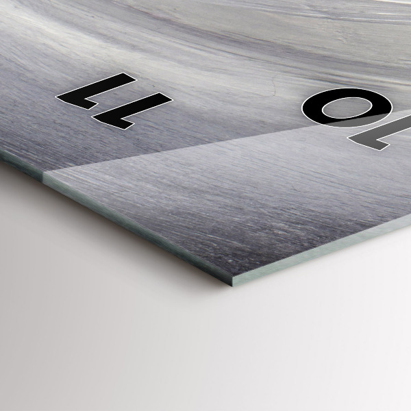 Zegar szklany pionowy Kruk w świetle księżyca