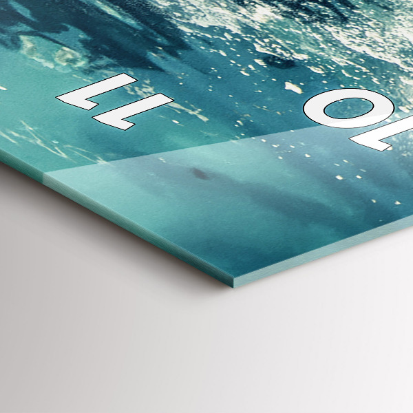 Zegar szklany pionowy Pływający słoń w oceanie