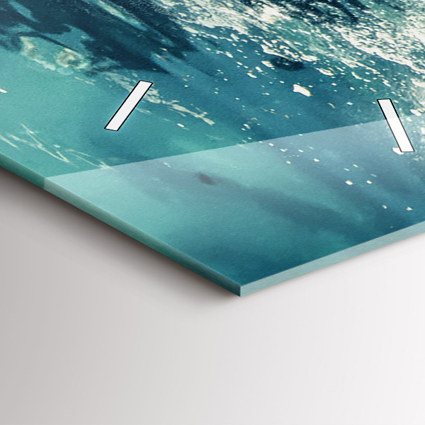 Zegar szklany pionowy Pływający słoń w oceanie