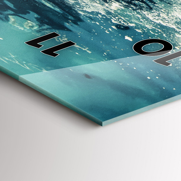 Zegar szklany pionowy Pływający słoń w oceanie