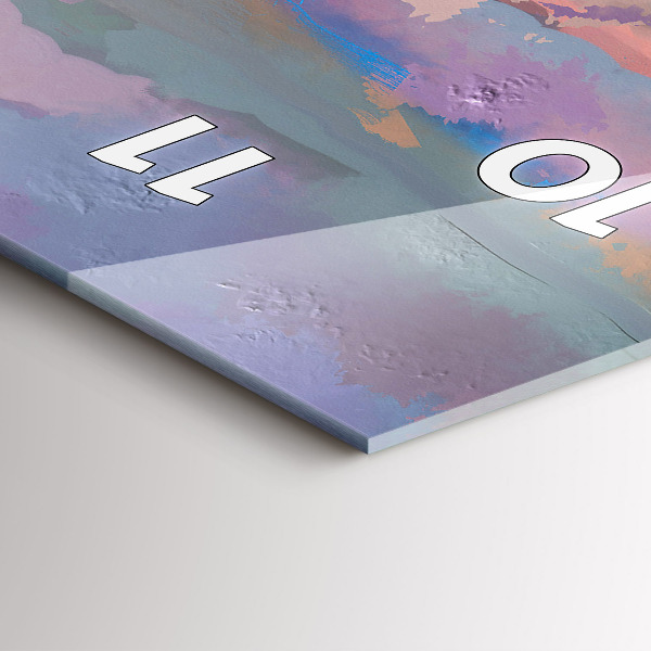 Zegar szklany pionowy Pole Słoneczników