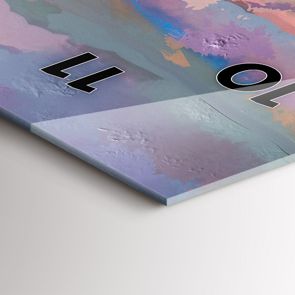 Zegar szklany pionowy Pole Słoneczników